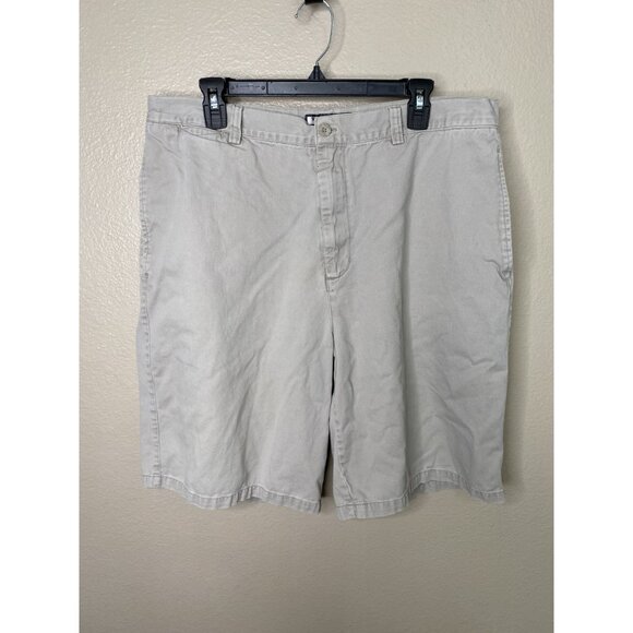 Trilogy Mens Tan Shorts 38 cotton button zipper pockets 55254 - Picture 2 of 8